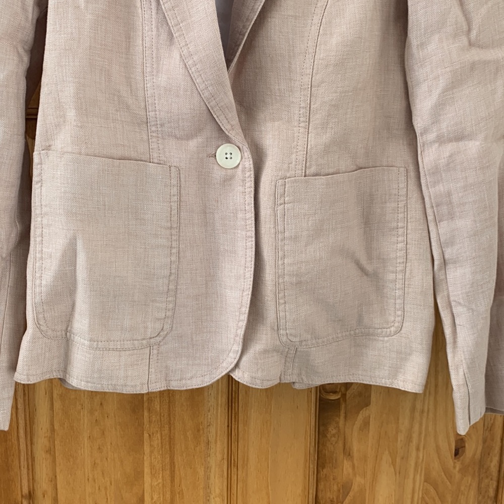 Icone 100% linen light blush blazer size 2 - Picture 3 of 9